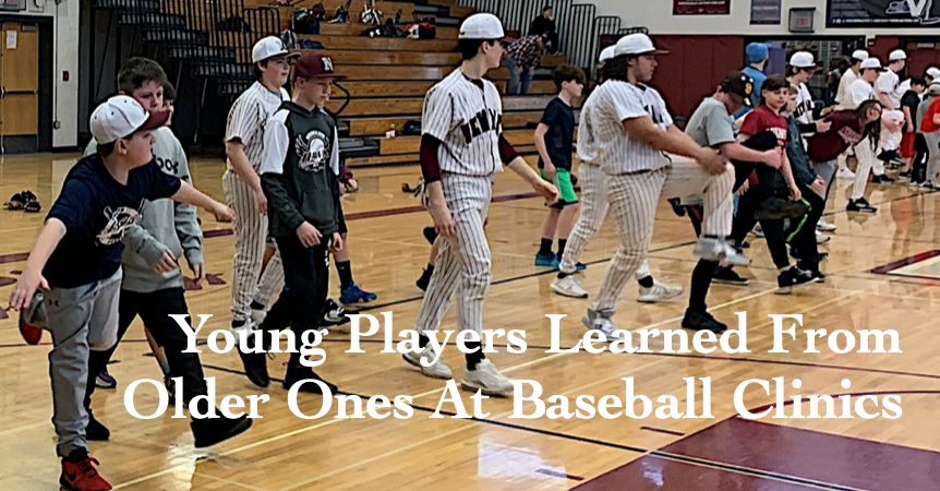 Young Players Learned from Older Ones at Baseball Clinics