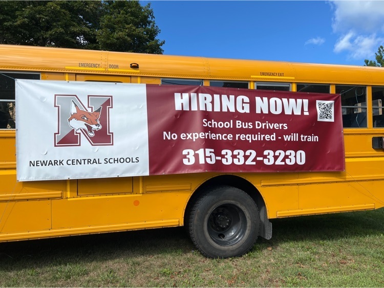 photo of advertising to become a bus driver at Newark CSD
